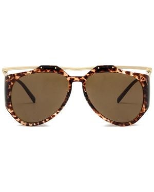 Saint Laurent Frame And Lens Sunglasses - Brown