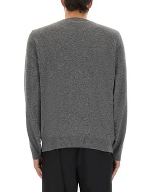 Moschino Wool And Cashmere Pullover Sweaters - Gray