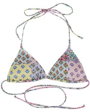 Mc2 Saint Barth Triangle Bikini Top - Multicolor