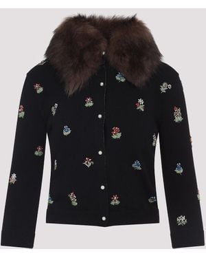 Valentino Virgin Wool Cardigan - Black