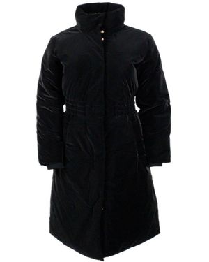 Armani Collezioni Tied-Waist Padded Coat - Black