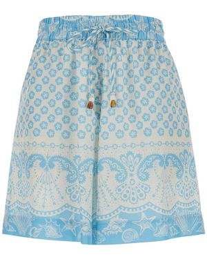 Mantero 1902 Ginny Shorts With Side Pockets - Blue