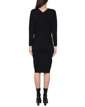 Stella McCartney V-Neck Dress Viscose - Black