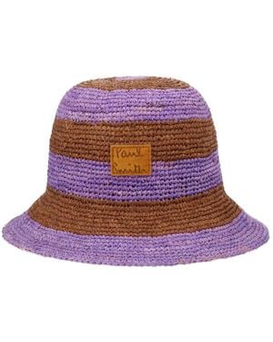 Paul Smith Raffia Hat - Purple