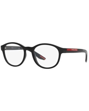 Prada Eyeglasses Round Full Rim, Frame And Clear Demo Lenses Lens Ps07Pv1Ab1O1 - Brown
