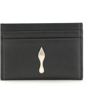 Christian Louboutin Bettina Card Holder Calf Leather Bos Taurus Wallet - Grey