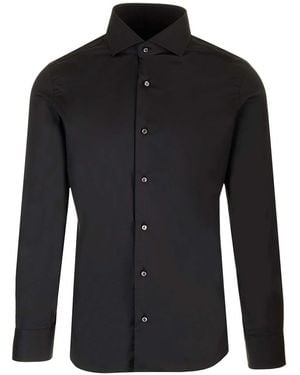 Barba Napoli Slim-Fit Shirt - Black