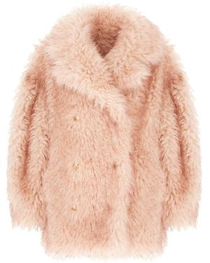 Ganni Eco Fur Coat - Pink