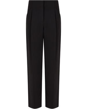 Veronica Beard High-Waisted Straight Pants Polyester - Black