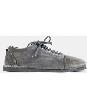 Marsèll Sancrespella Washed Denim Lace-Up Shoes Flat - Grey