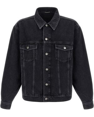 Saint Laurent Trucker Jacket Cotton Down Jacket, Parka, Casual - Blue