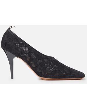 Stella McCartney Lace Pumps With Stiletto Heel And Squared Toe - Black