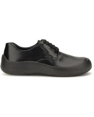 Prada Calf Leather Bos Taurus Trainers - Black