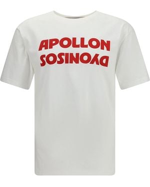 Valentino Cotton T-Shirt With Apollo Dyonisos Graphic Print - White