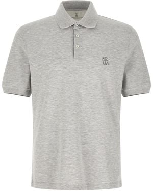 Brunello Cucinelli Cotton Polo Shirt - Grey