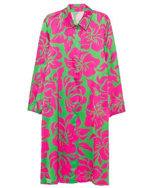 Dries Van Noten Single-Breasted Satin-Finish Viscose Coat- Single Breasted - Pink