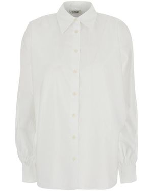 SOSUE Classic Cotton Shirt For And Blouses - White