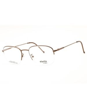 Elasta Elasta E7033 Metal Rectangle Frame Eyeglasses - Black