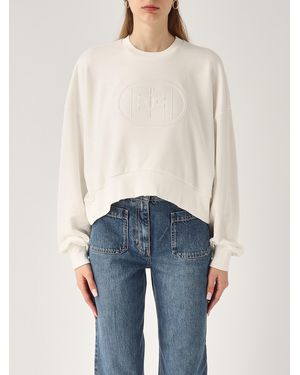 Elisabetta Franchi Cotone Hoodie - Blue