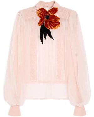 Valentino Embroidered Top - Pink