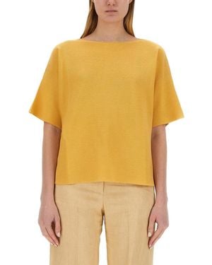 Fabiana Filippi Cotton Tops Jumpers - Yellow