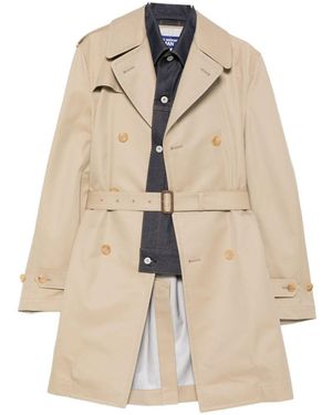 Junya Watanabe Cotton Double-Breasted Coat - Natural