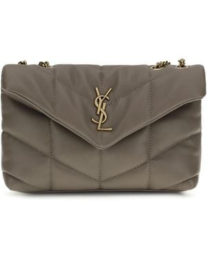 Saint Laurent Puffer Toy Shoulder Bag Lamb Ovis Aries - Grey