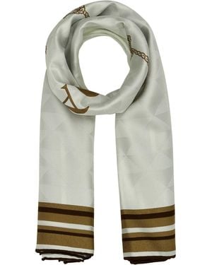 Prada Embroidered Silk Foulard - Grey