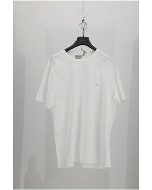 Dior T-Shirt Logo Cotton T-Shirts - Grey