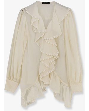 ACTUALEE Shirt With Rouches - White