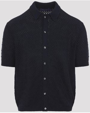 Ralph Lauren Short Sleeves Polo Cardigan - Black