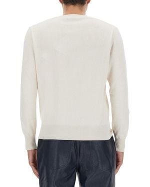 Vivienne Westwood Jersey With Logo Cotton Cashmere Sweaters - White