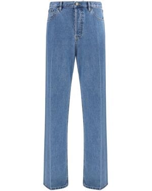 Valentino Straight-Leg Denim Jeans Light Cotton - Blue
