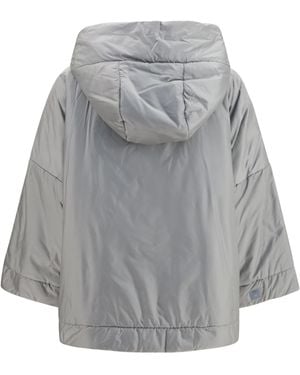 Max Mara Hooded Padded Jacket Outer: Polyester - Gray