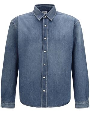 Saint Laurent Denim Shirt Cotton - Blue