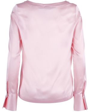MAZZARELLI CAMICIE Silk Mod. Angie B Elastane Shirt - Pink