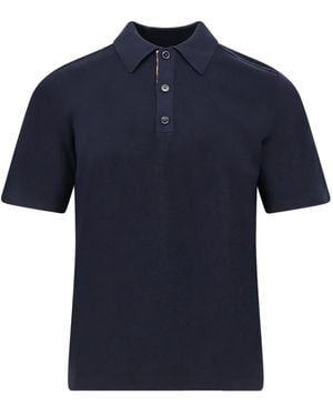 Burberry Wool Polo Shirt - Blue