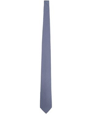 Ferragamo Silk Tie - Blue