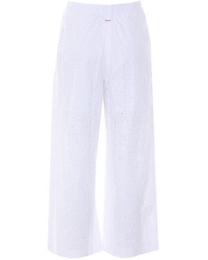 Twinset Pants Cotton - White