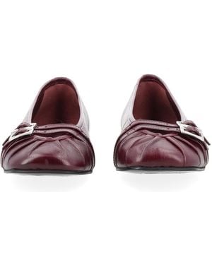 Alohas Ballerina Cendana Goat Leather Shoe - Purple