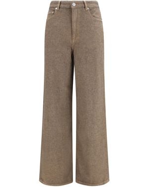 Ganni Lari Neppy Denim Jeans Cotton; True Hemp; Elastane - Brown