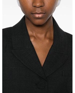 Self-Portrait Wool Jacket - Black