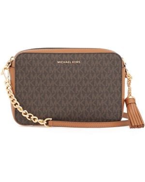 Michael Kors Leather Crossbody Bag - Brown