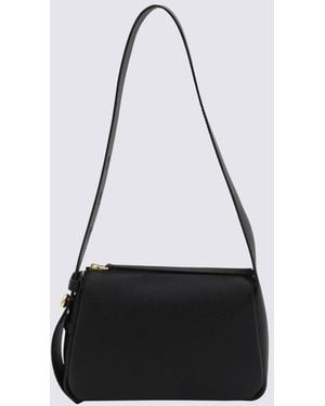 Tory Burch Leather Romy Small Shoulder Bag - Black