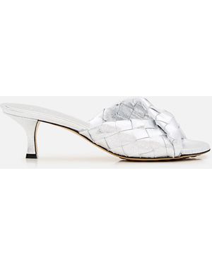 Bottega Veneta Mule Blink Intreccio - White