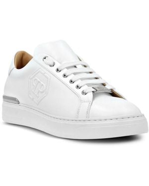 Philipp Plein Hexagon Logo Low-Top Trainers Shoes - White
