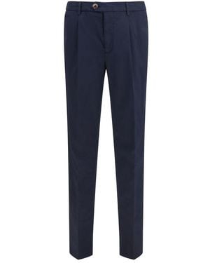 Brunello Cucinelli Black Cotton Chino Trousers - Blue