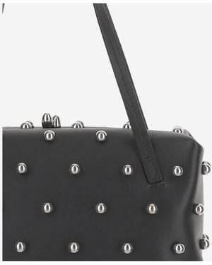 Jil Sander Goji Pillow Leather Shoulder Bag - Black