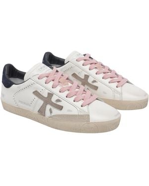 Premiata Sneakers Calf Leather/Rubber Sole - Gray