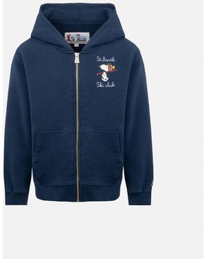 MC2 Saint Barth Boy Sweatshirt Toronto With Snoopy Print - Blue